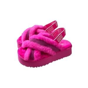 UGG Pink Fluff Yeah Slide Platform Slippers